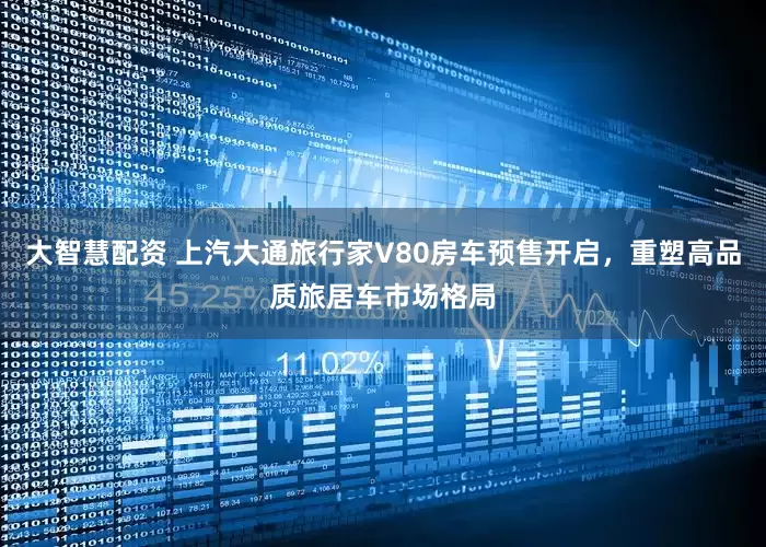 大智慧配资 上汽大通旅行家V80房车预售开启，重塑高品质旅居车市场格局