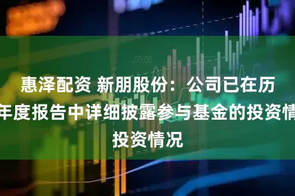 惠泽配资 新朋股份：公司已在历年年度报告中详细披露参与基金的投资情况